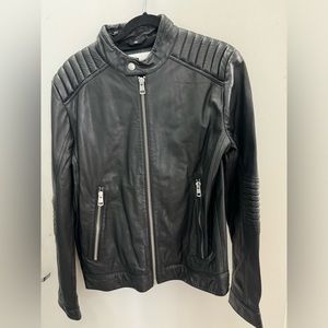 Calvin Klein Leather Motorcycle Jacket
